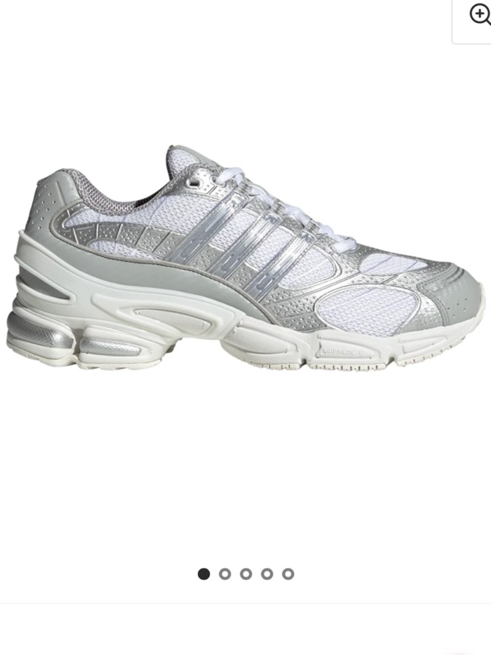 Adidas Men’s Light Gray/Silver and White Athletic Sneakers size 8.5